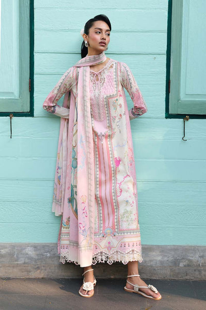 Qalamkar | Q Prints 26 | AX-06 (A) ELARA - Luxury Dress - available at Maria Faisal in UK and USA.
