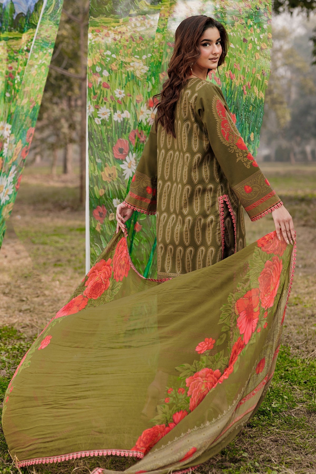 Charizma | Combination Lawn | CC6-11 - Luxury Dress - available at Maria Faisal in UK and USA.