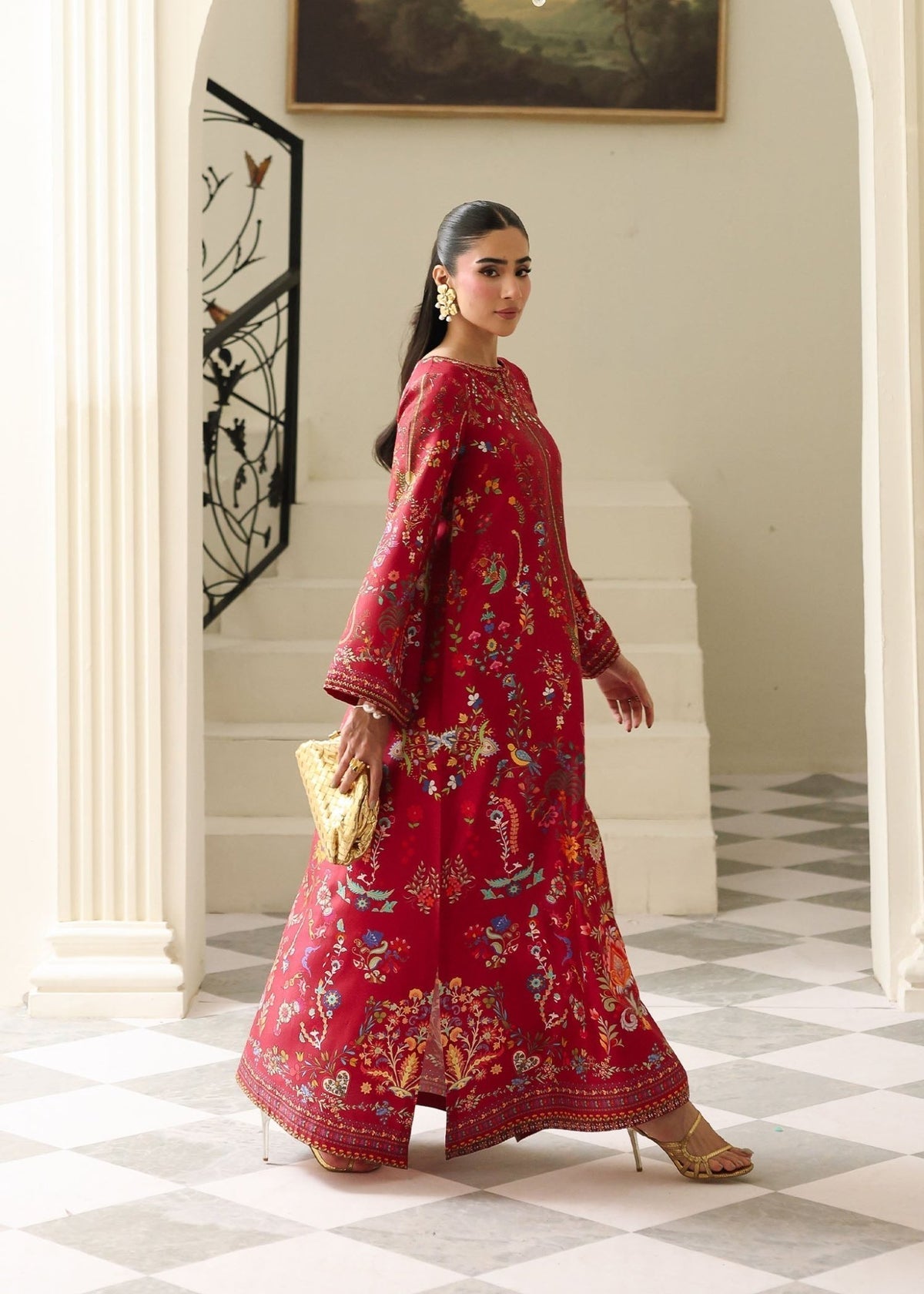 Kanwal Malik | Sorelle Luxe Silk 26 | Rhea - Luxury Dress - available at Maria Faisal in UK and USA.
