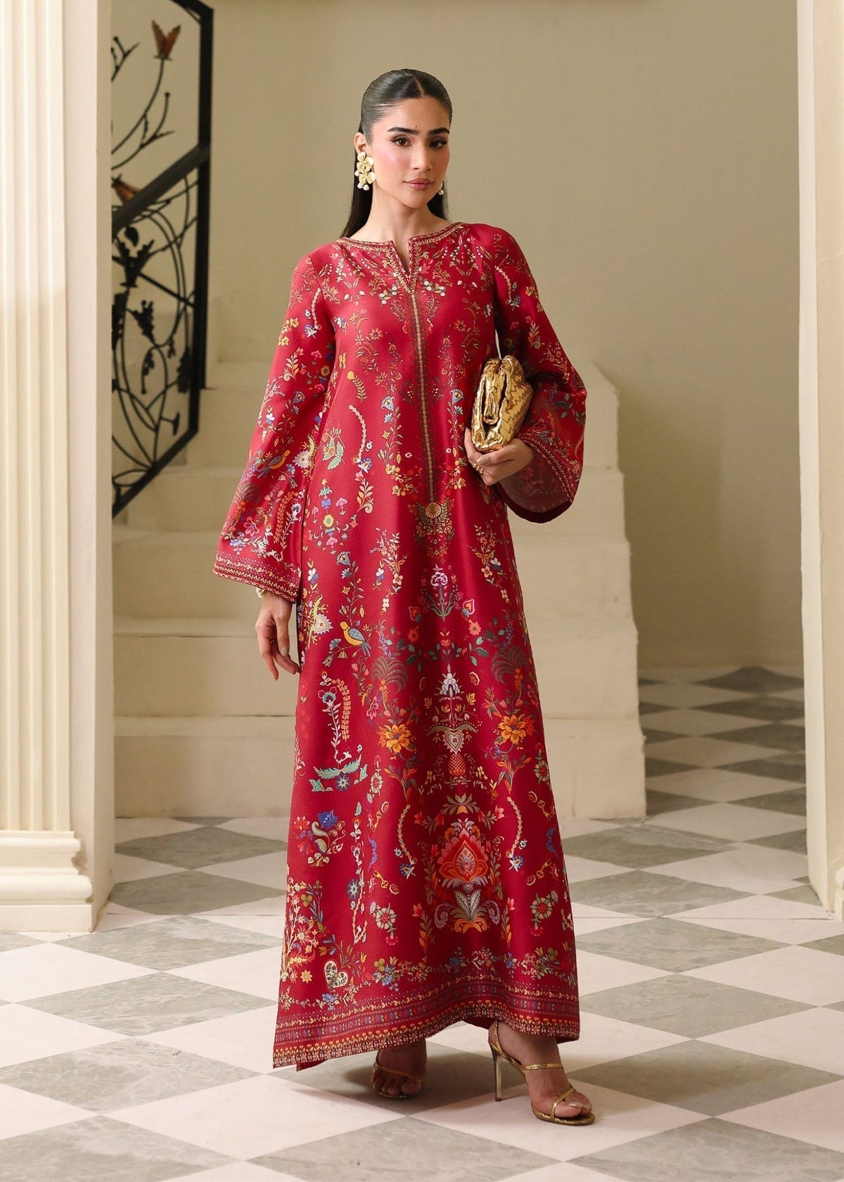 Kanwal Malik | Sorelle Luxe Silk 26 | Rhea - Luxury Dress - available at Maria Faisal in UK and USA.