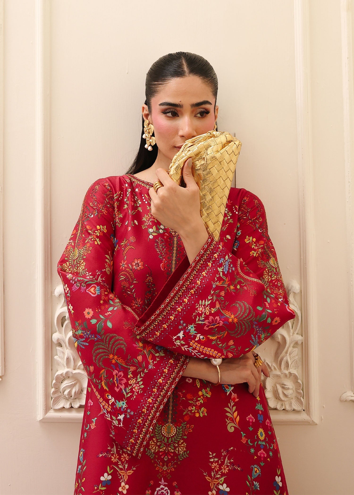 Kanwal Malik | Sorelle Luxe Silk 26 | Rhea - Luxury Dress - available at Maria Faisal in UK and USA.