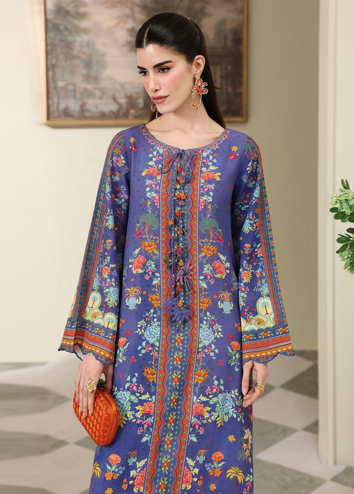 Kanwal Malik | Sorelle Luxe Silk 26 | Noire - Luxury Dress - available at Maria Faisal in UK and USA.