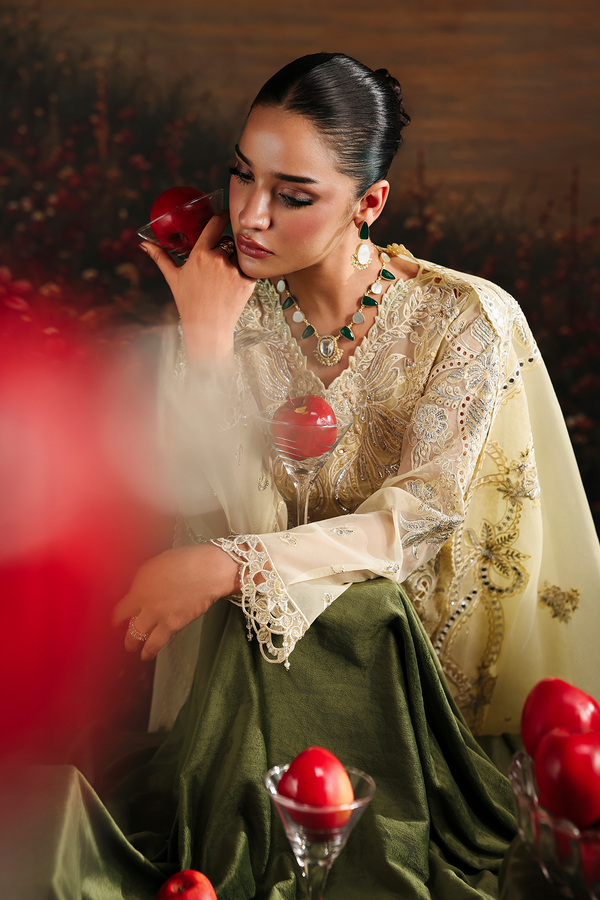 Rajbari | Sage Luxury Formals | Simer - Formal Dress - available at Maria Faisal in UK and USA.