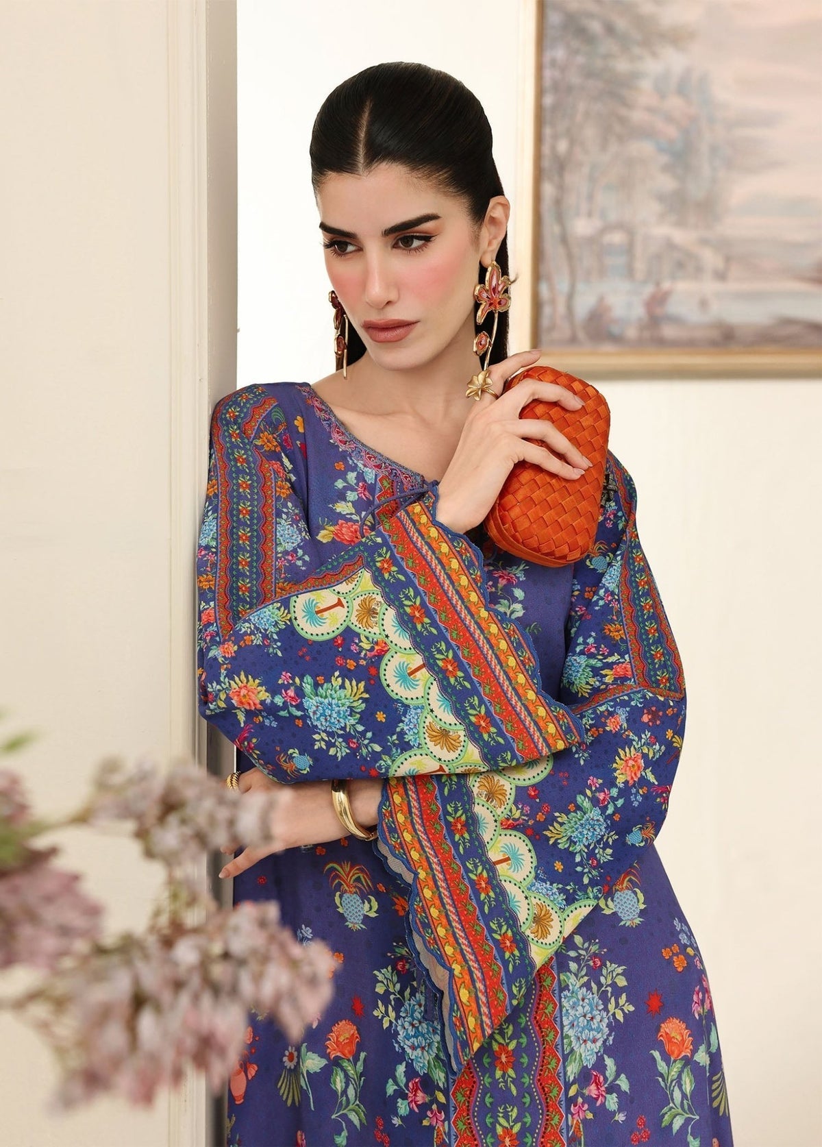 Kanwal Malik | Sorelle Luxe Silk 26 | Noire - Luxury Dress - available at Maria Faisal in UK and USA.