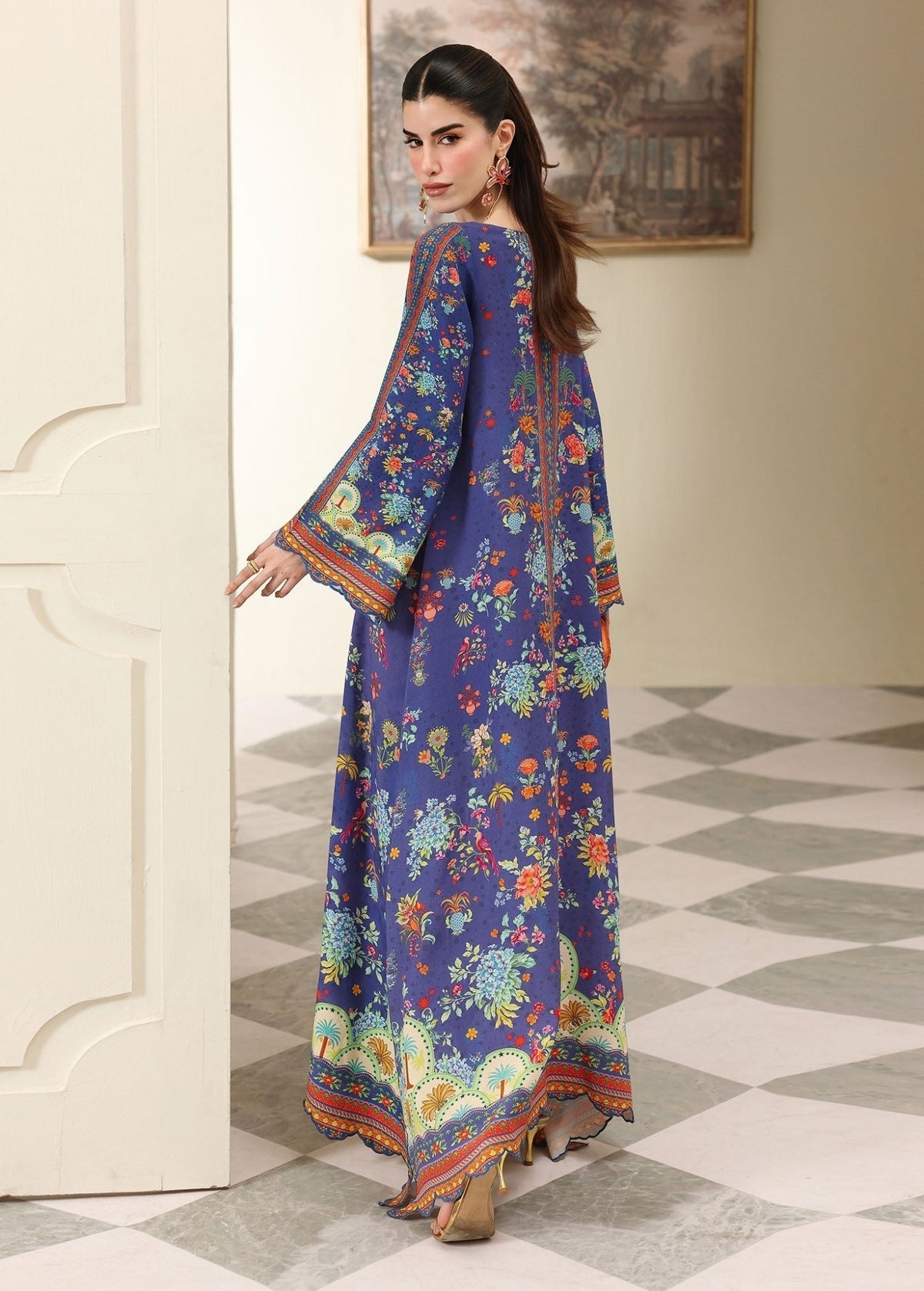 Kanwal Malik | Sorelle Luxe Silk 26 | Noire - Luxury Dress - available at Maria Faisal in UK and USA.
