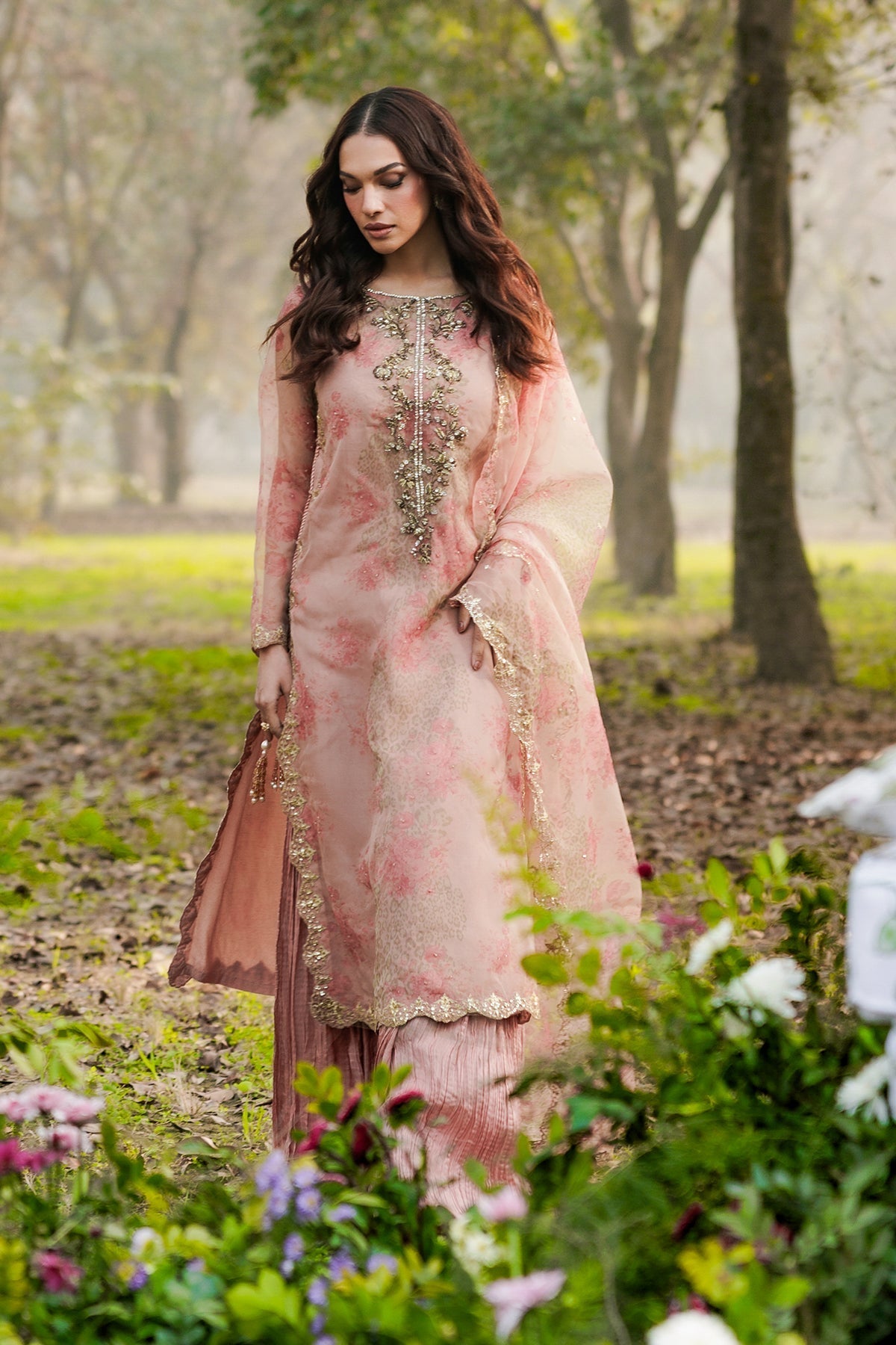 Charizma | Festive Pret  | CMA-6-074 - Dress - available at Maria Faisal in UK and USA.