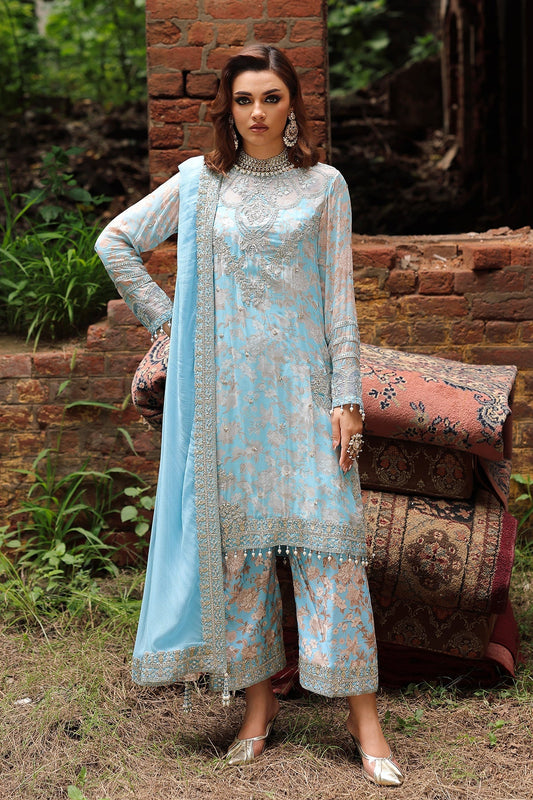 Charizma | Vasal Chiffon | VSL6-15 - Dress - available at Maria Faisal in UK and USA.