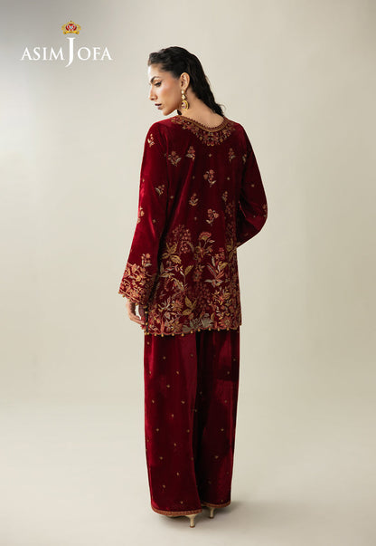 Asim Jofa | Makhmal Velvet 25 | AJULM-05 - Formal Dress - available at Maria Faisal in UK and USA.