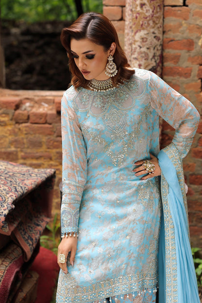 Charizma | Vasal Chiffon | VSL6-15 - Dress - available at Maria Faisal in UK and USA.