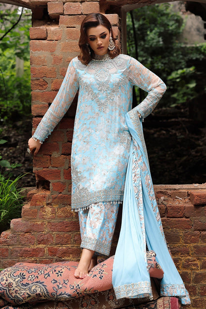 Charizma | Vasal Chiffon | VSL6-15 - Dress - available at Maria Faisal in UK and USA.