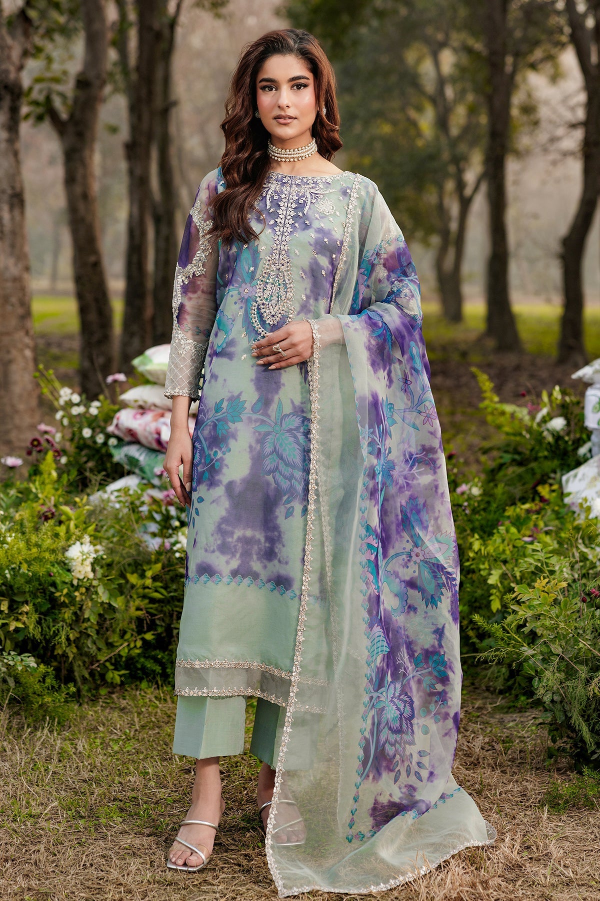 Charizma | Festive Pret  | CMA-6-176 - Dress - available at Maria Faisal in UK and USA.
