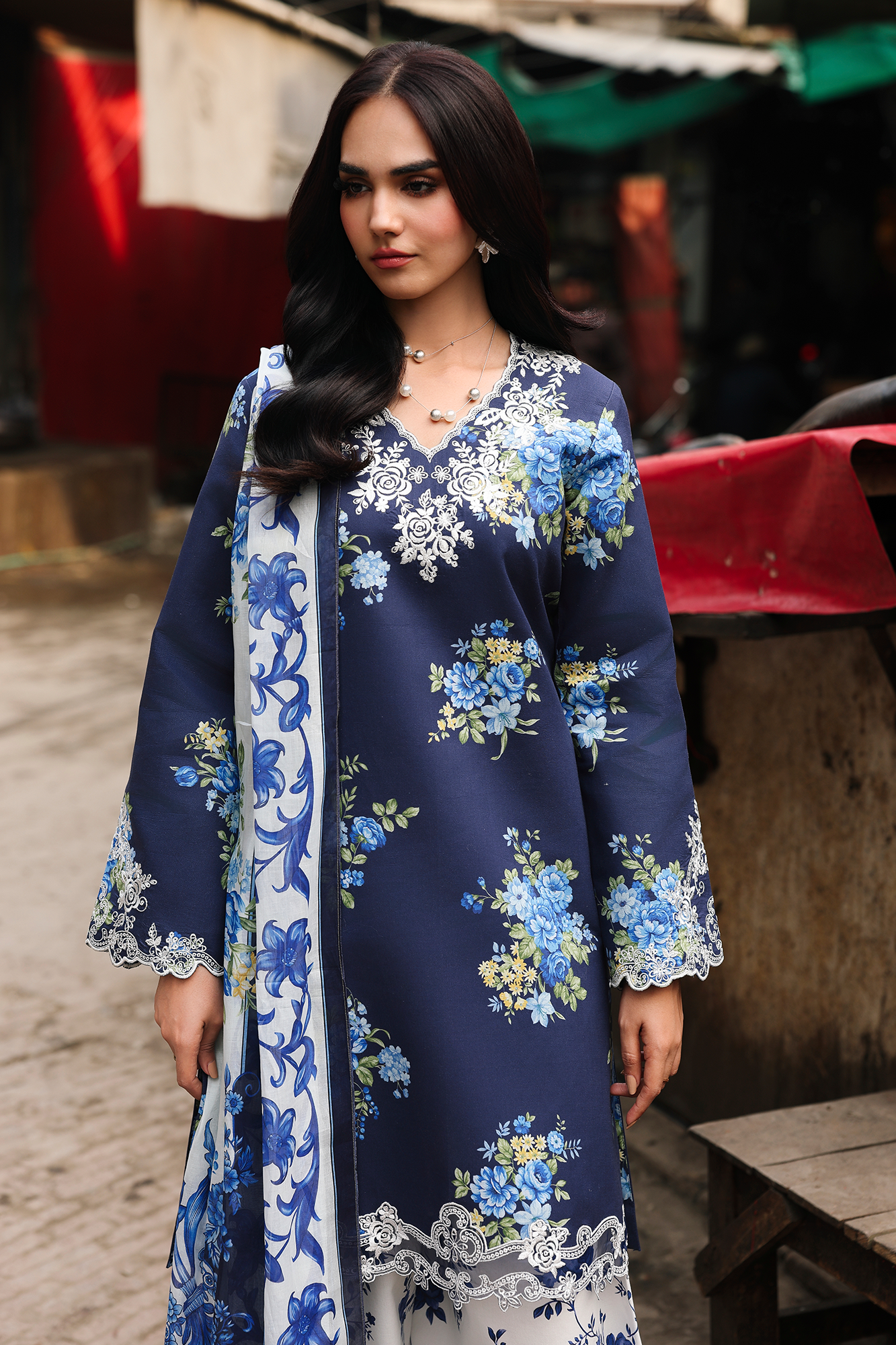 Rajbari | Nissa Floral Symphony | Vol. II | 05 - Luxury Dress - available at Maria Faisal in UK and USA.