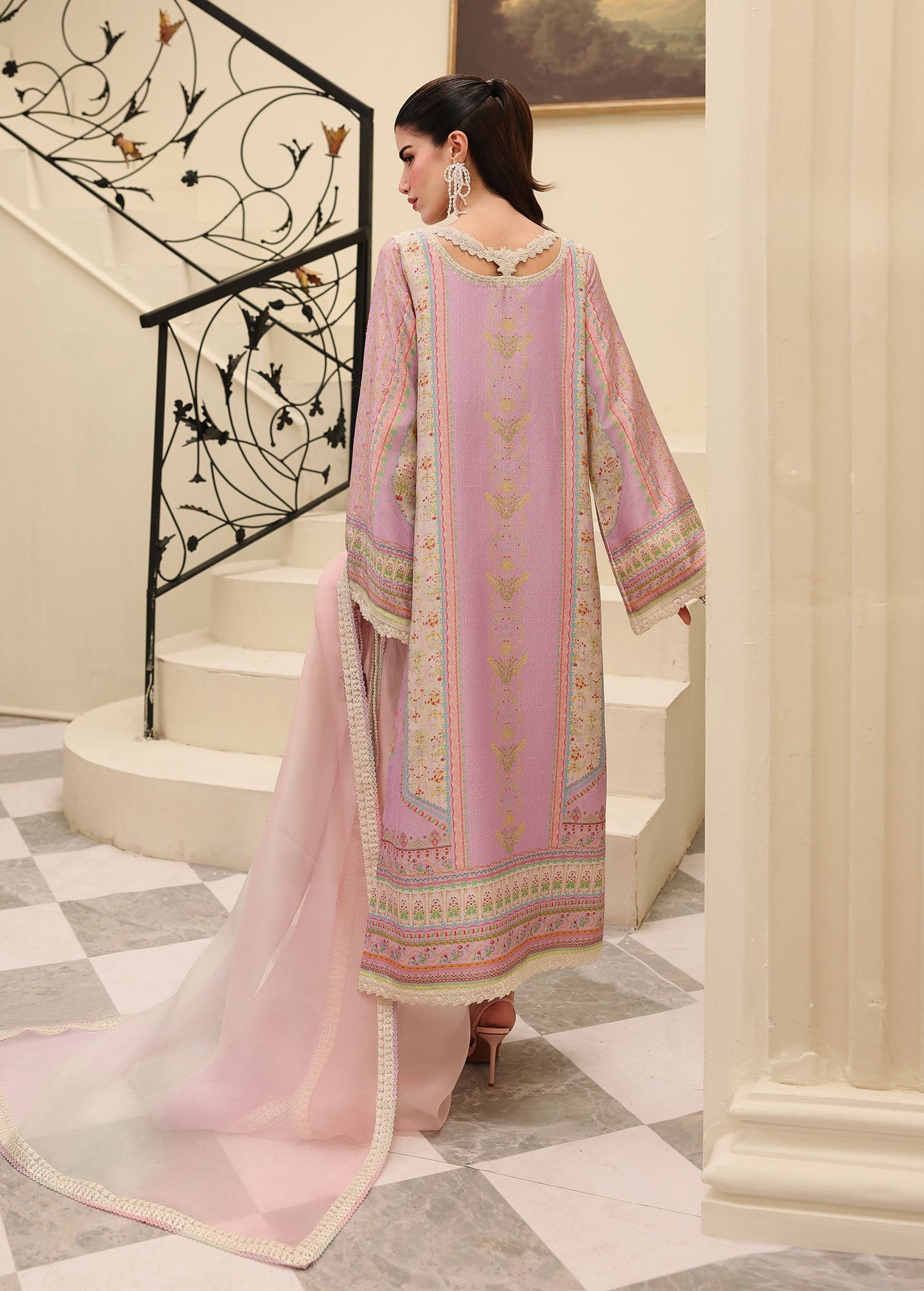 Kanwal Malik | Sorelle Luxe Silk 26 | Roselle - Luxury Dress - available at Maria Faisal in UK and USA.