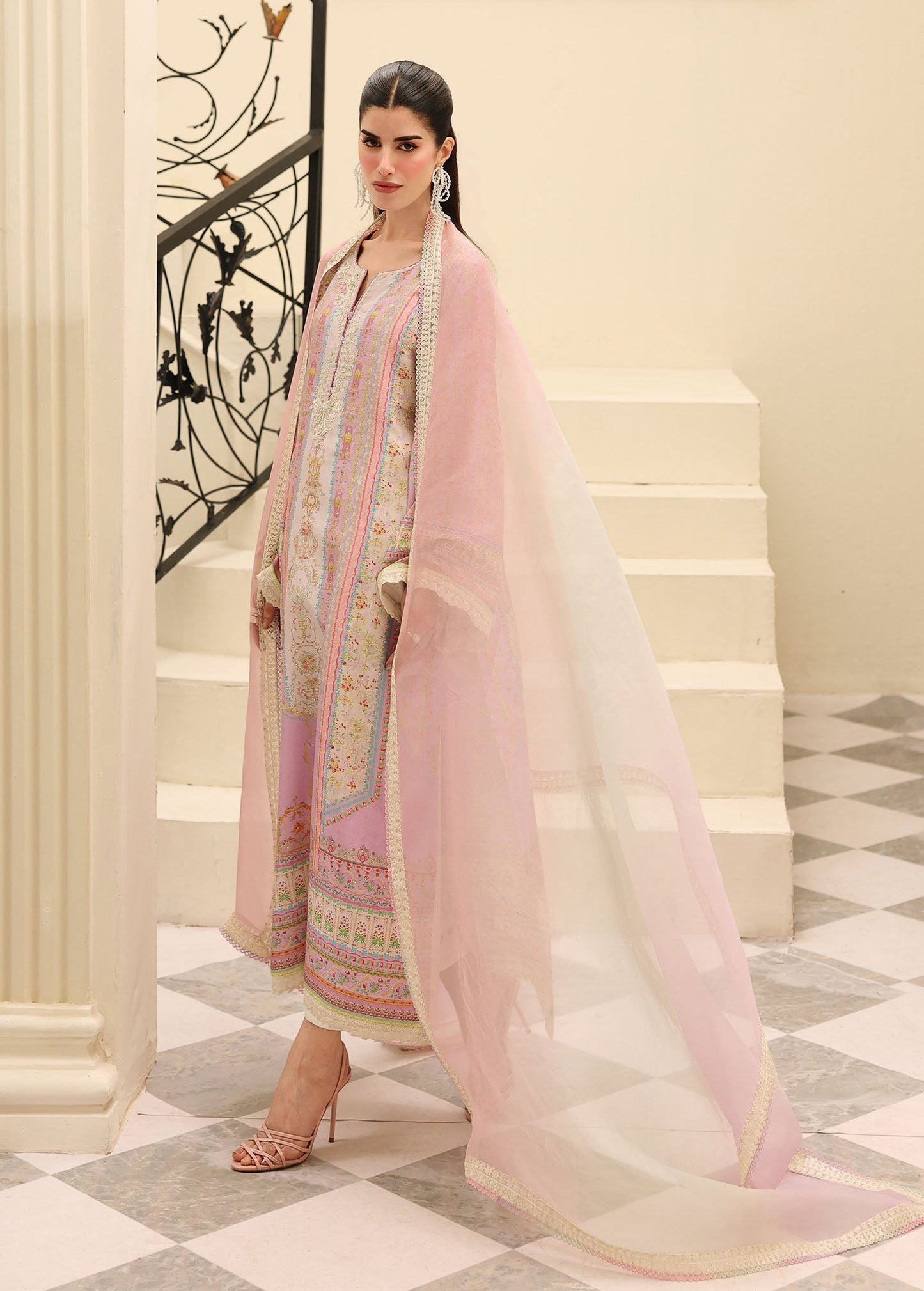 Kanwal Malik | Sorelle Luxe Silk 26 | Roselle - Luxury Dress - available at Maria Faisal in UK and USA.