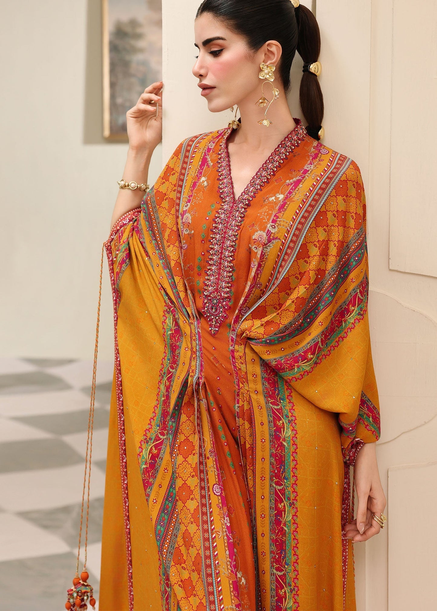 Kanwal Malik | Sorelle Luxe Silk 26 | Eira - Luxury Dress - available at Maria Faisal in UK and USA.