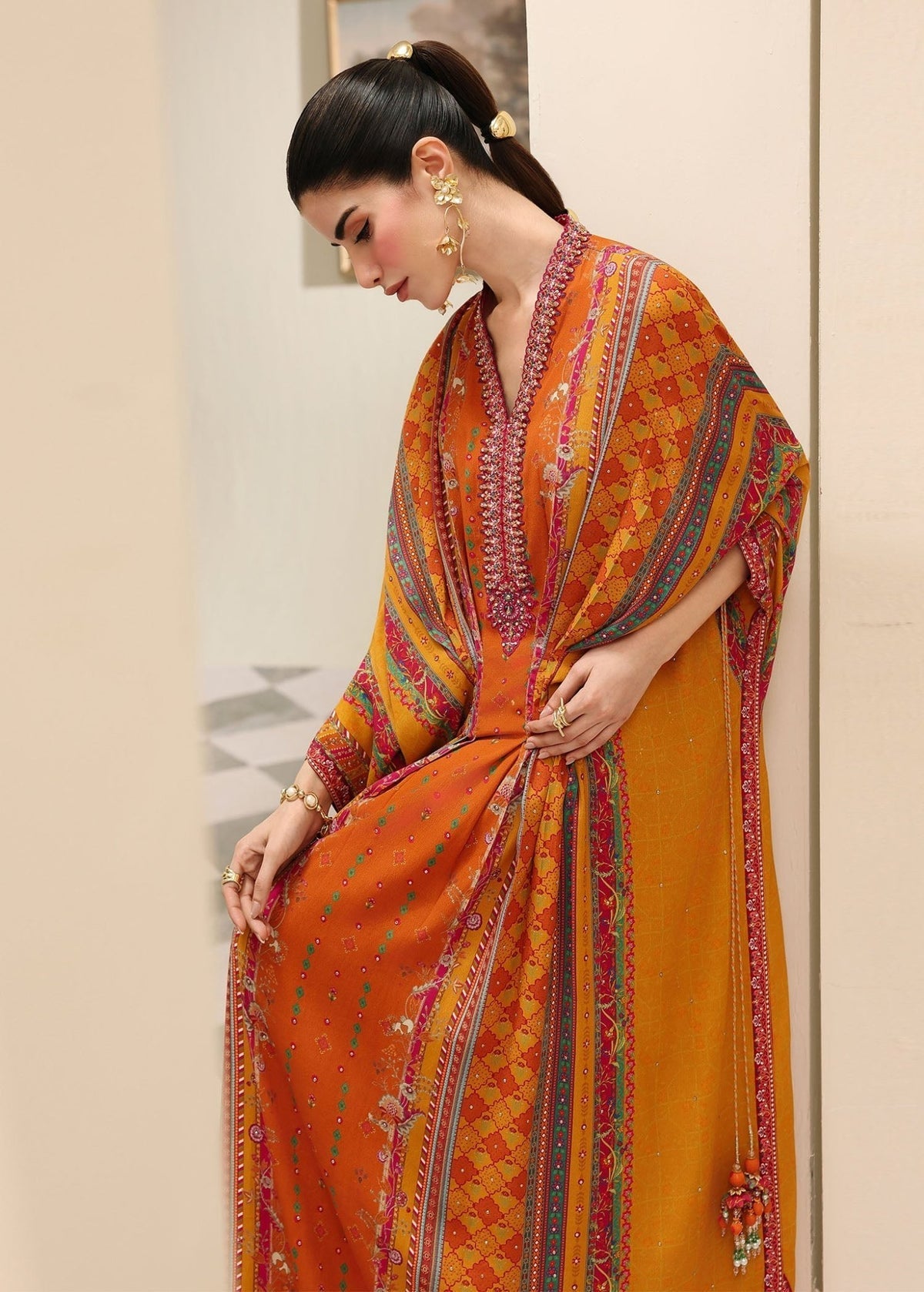 Kanwal Malik | Sorelle Luxe Silk 26 | Eira - Luxury Dress - available at Maria Faisal in UK and USA.