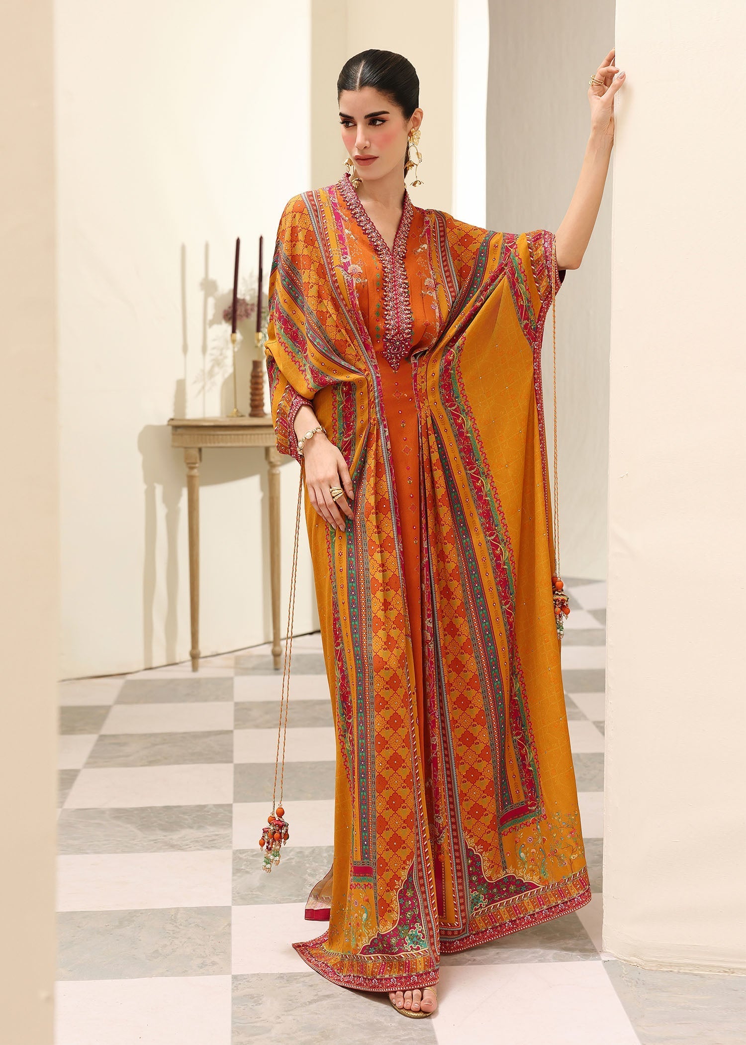 Kanwal Malik | Sorelle Luxe Silk 26 | Eira - Luxury Dress - available at Maria Faisal in UK and USA.
