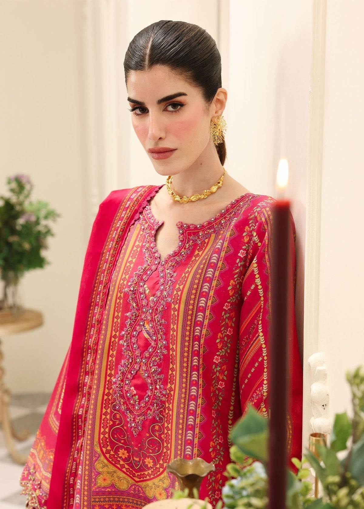 Kanwal Malik | Sorelle Luxe Silk 26 | Zeya - Luxury Dress - available at Maria Faisal in UK and USA.