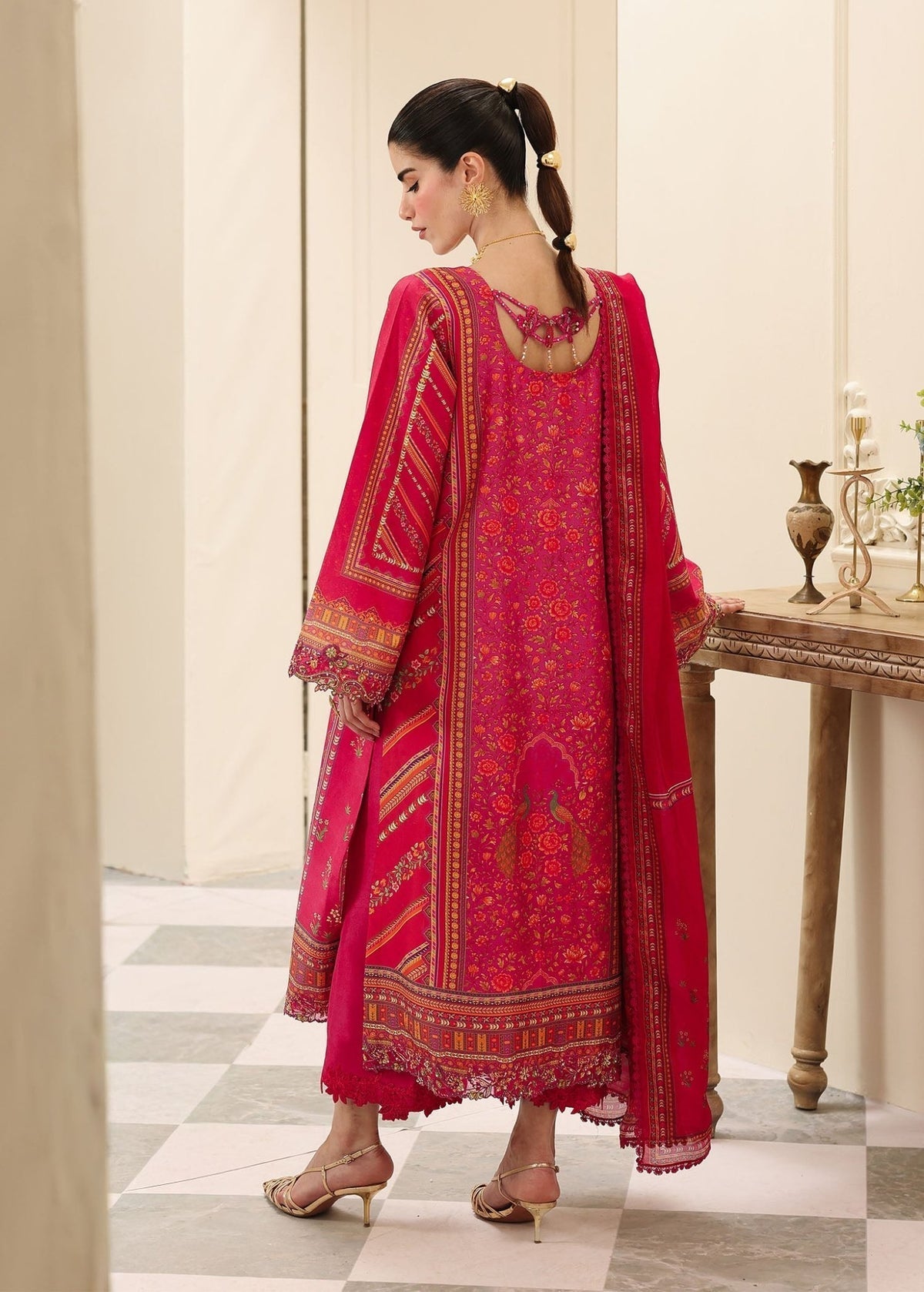 Kanwal Malik | Sorelle Luxe Silk 26 | Zeya - Luxury Dress - available at Maria Faisal in UK and USA.