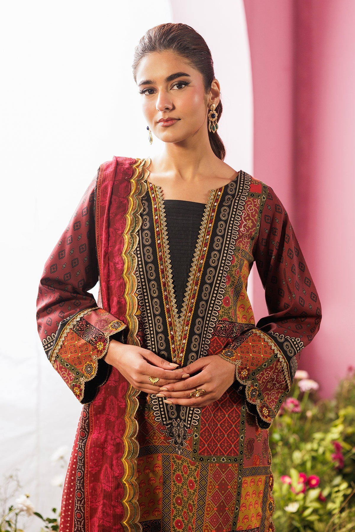 Charizma | Combination Lawn | CC6-16 - Luxury Dress - available at Maria Faisal in UK and USA.