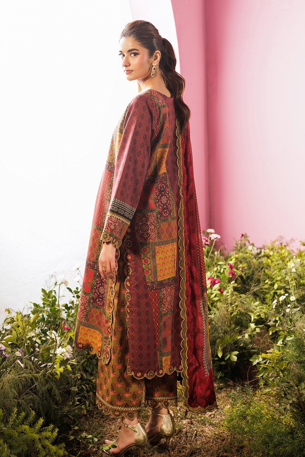 Charizma | Combination Lawn | CC6-16 - Luxury Dress - available at Maria Faisal in UK and USA.