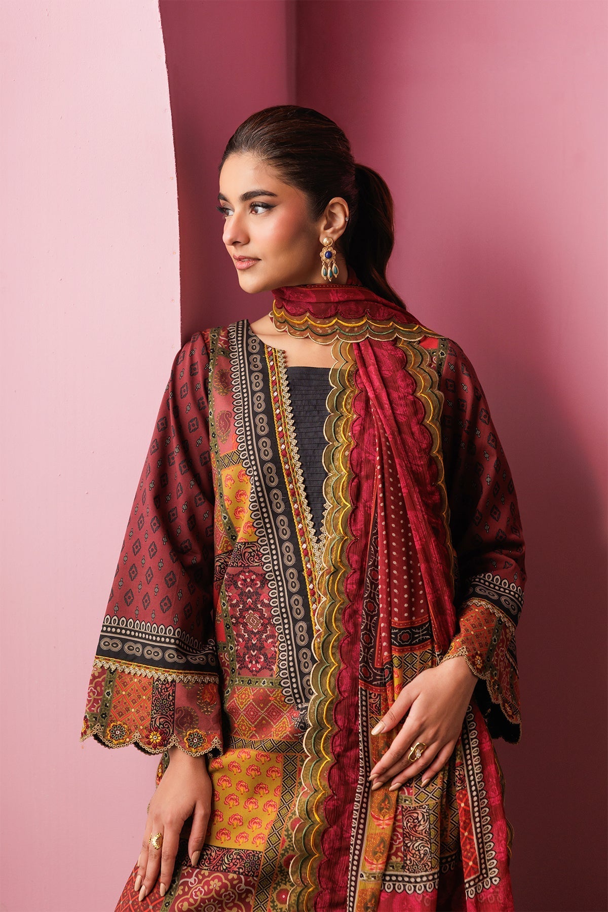 Charizma | Combination Lawn | CC6-16 - Luxury Dress - available at Maria Faisal in UK and USA.