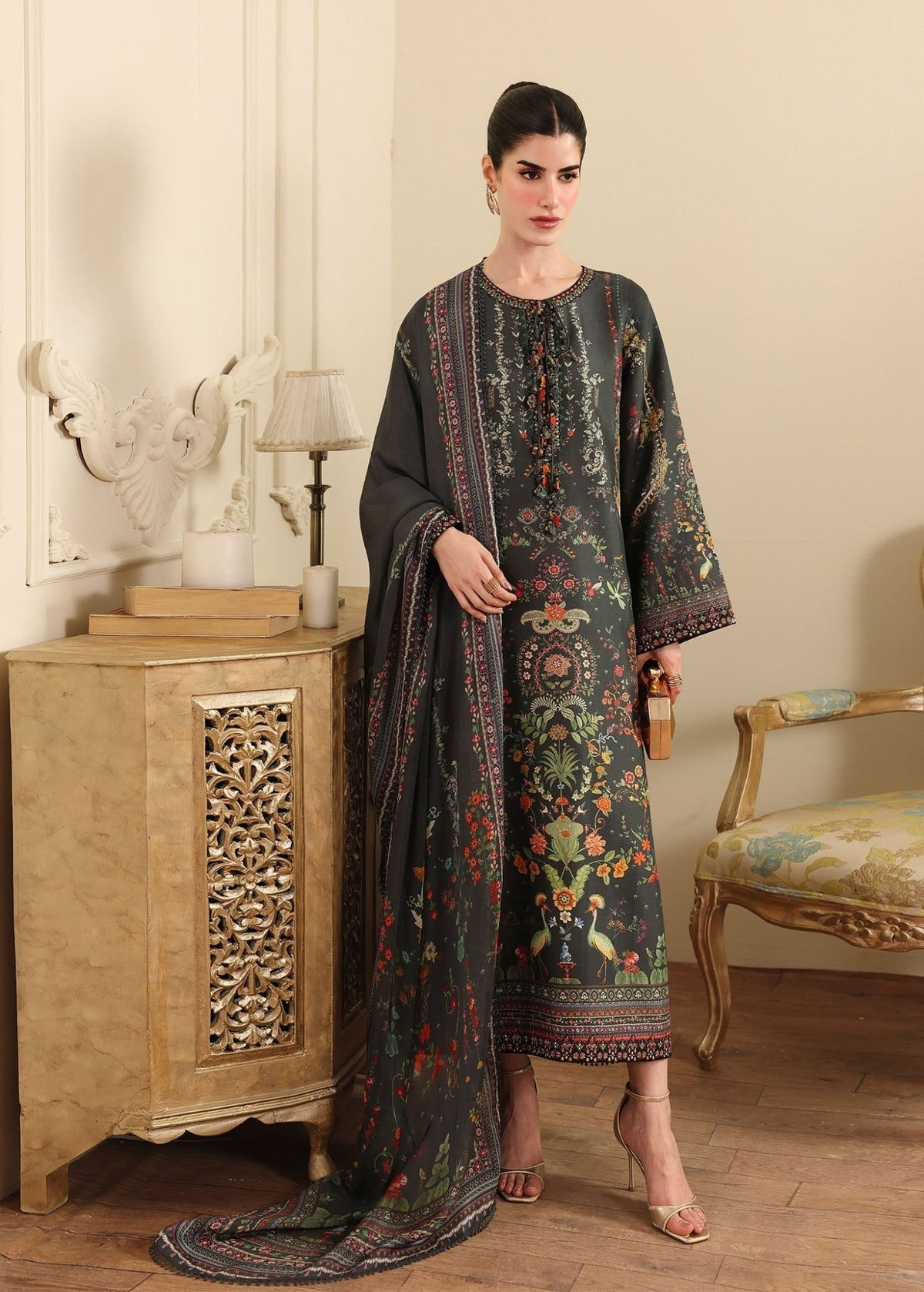 Kanwal Malik | Sorelle Luxe Silk 26 | Ayra - Luxury Dress - available at Maria Faisal in UK and USA.