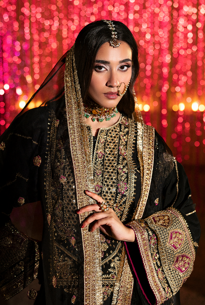 Saad Shaikh | Singhar Premium Silk 26 | YASMIN - Dress - available at Maria Faisal in UK and USA.