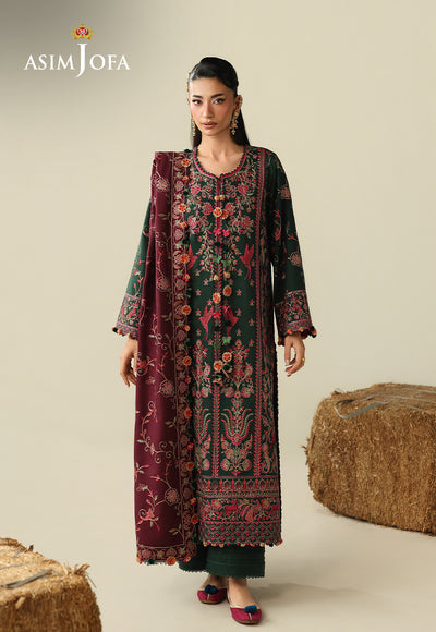 Asim Jofa | Kashmiri Collection 25 | AJULK-04 - Luxury Dress - available at Maria Faisal in UK and USA.