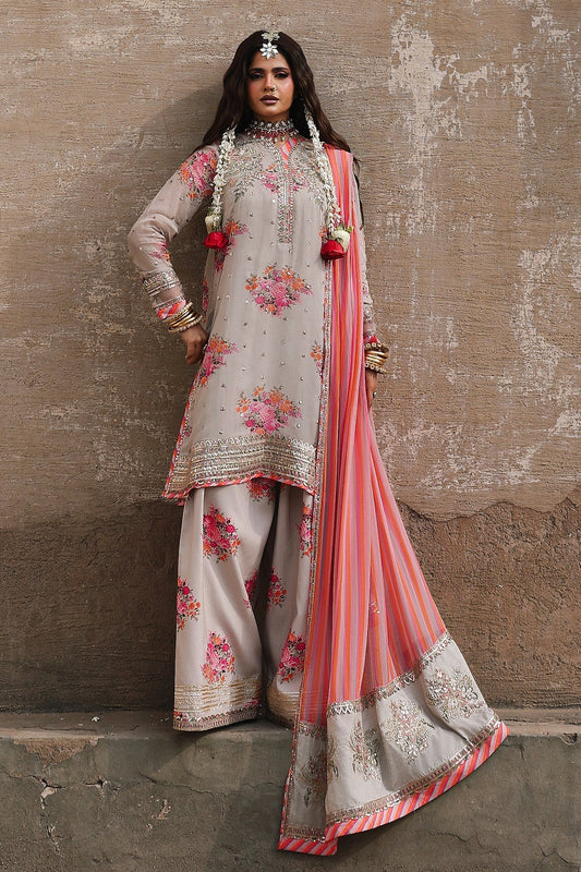 Charizma | Vasal Chiffon | VSL6-09 - Dress - available at Maria Faisal in UK and USA.
