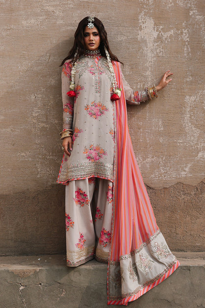 Charizma | Vasal Chiffon | VSL6-09 - Dress - available at Maria Faisal in UK and USA.