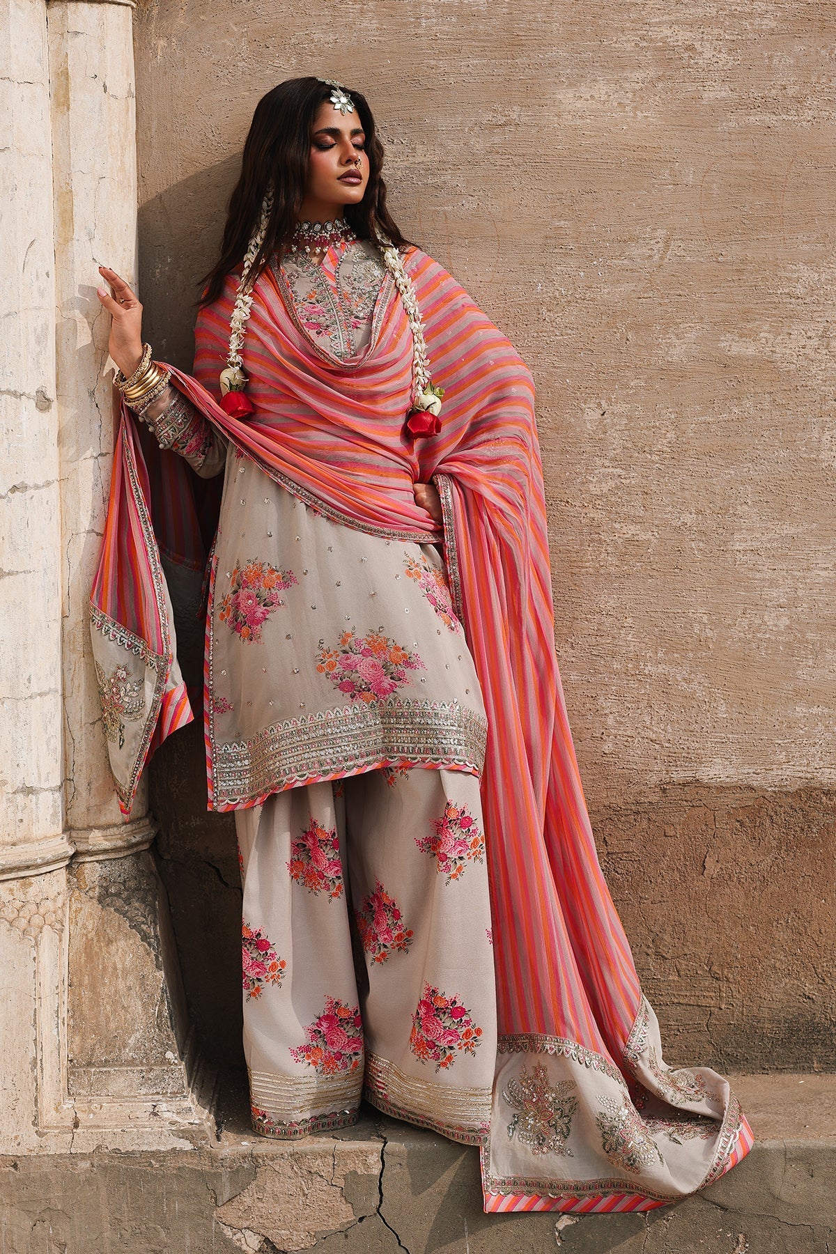 Charizma | Vasal Chiffon | VSL6-09 - Dress - available at Maria Faisal in UK and USA.
