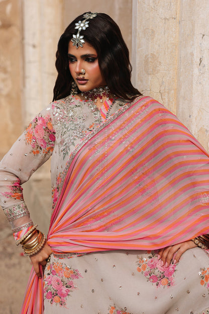 Charizma | Vasal Chiffon | VSL6-09 - Dress - available at Maria Faisal in UK and USA.