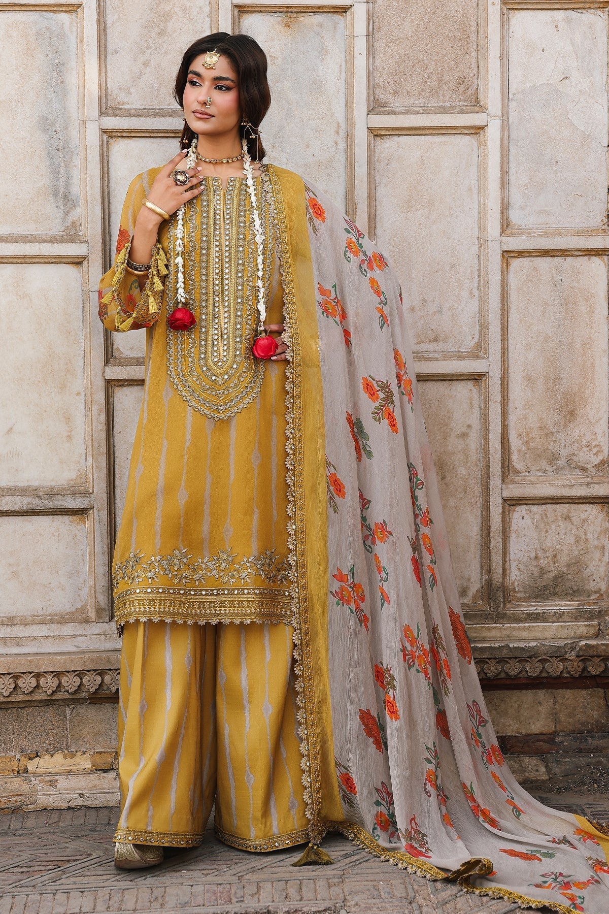 Charizma | Vasal Chiffon | VSL6-10 - Dress - available at Maria Faisal in UK and USA.