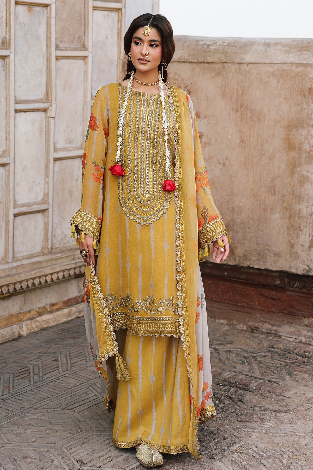 Charizma | Vasal Chiffon | VSL6-10 - Dress - available at Maria Faisal in UK and USA.