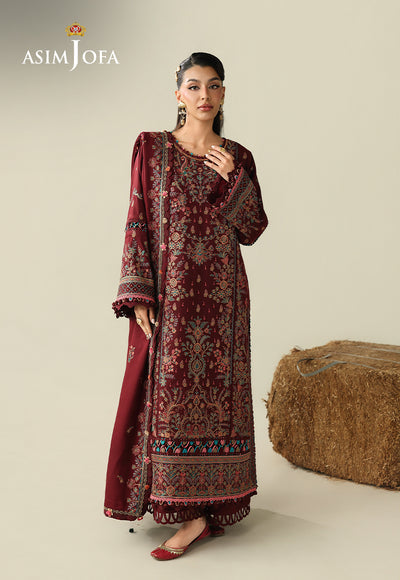 Asim Jofa | Kashmiri Collection 25 | AJULK-08 - Luxury Dress - available at Maria Faisal in UK and USA.