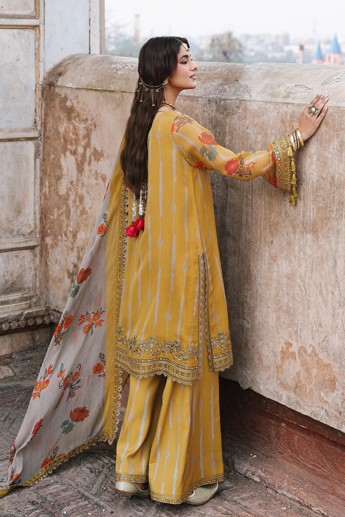 Charizma | Vasal Chiffon | VSL6-10 - Dress - available at Maria Faisal in UK and USA.