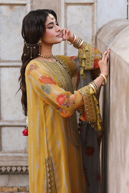 Charizma | Vasal Chiffon | VSL6-10 - Dress - available at Maria Faisal in UK and USA.