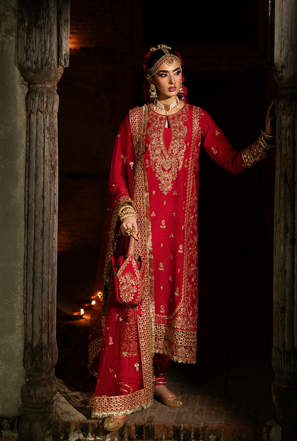 Saad Shaikh | Singhar Premium Silk 26 | PASHMA - Dress - available at Maria Faisal in UK and USA.