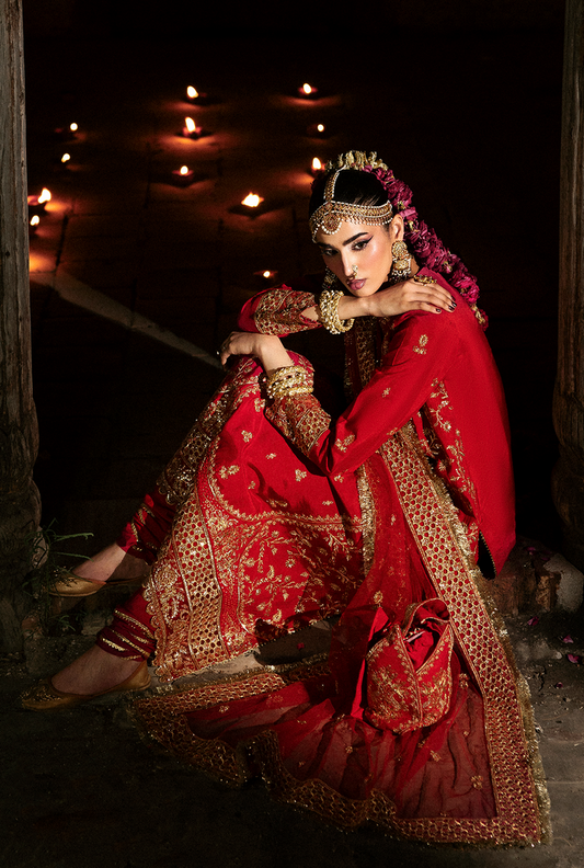 Saad Shaikh | Singhar Premium Silk 26 | PASHMA - Dress - available at Maria Faisal in UK and USA.
