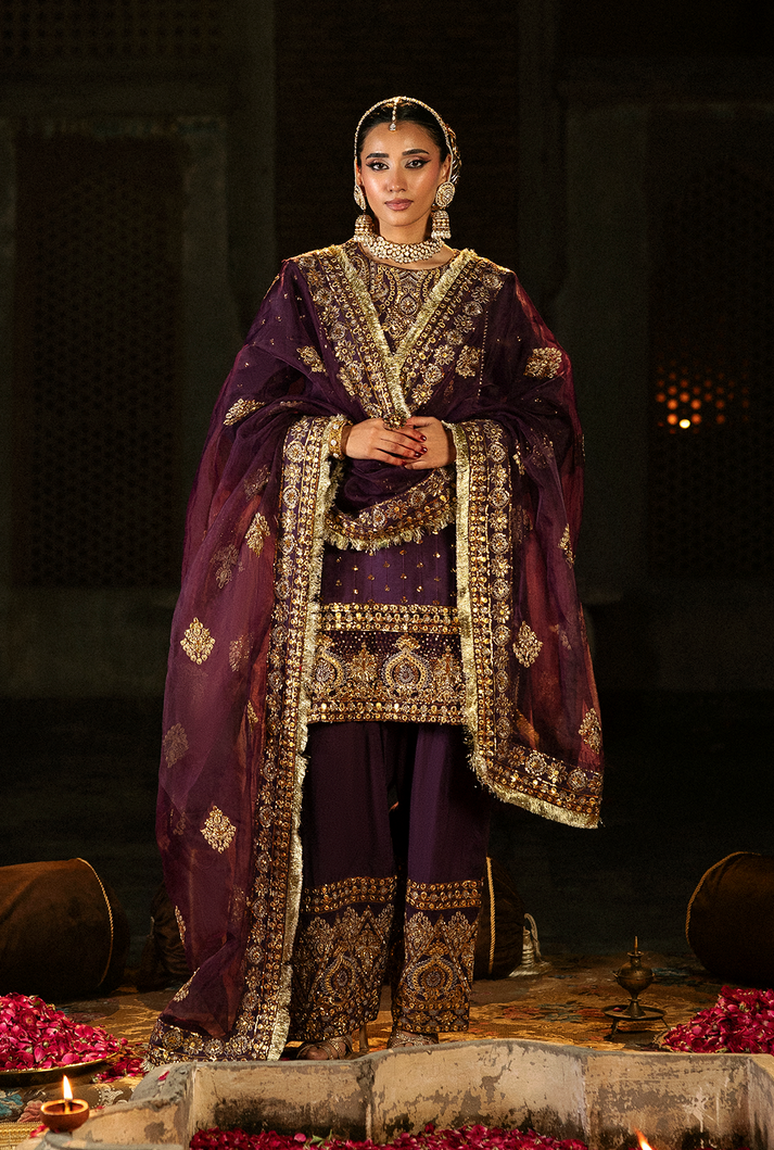 Saad Shaikh | Singhar Premium Silk 26 | ARJUMAAND - Dress - available at Maria Faisal in UK and USA.