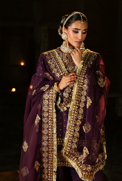 Saad Shaikh | Singhar Premium Silk 26 | ARJUMAAND - Dress - available at Maria Faisal in UK and USA.