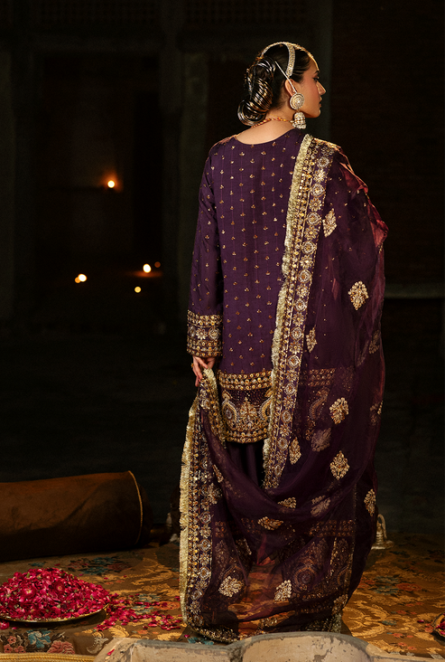 Saad Shaikh | Singhar Premium Silk 25 | ARJUMAAND - Formal Dress - available at Maria Faisal in UK and USA.