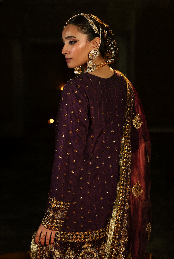 Saad Shaikh | Singhar Premium Silk 26 | ARJUMAAND - Dress - available at Maria Faisal in UK and USA.