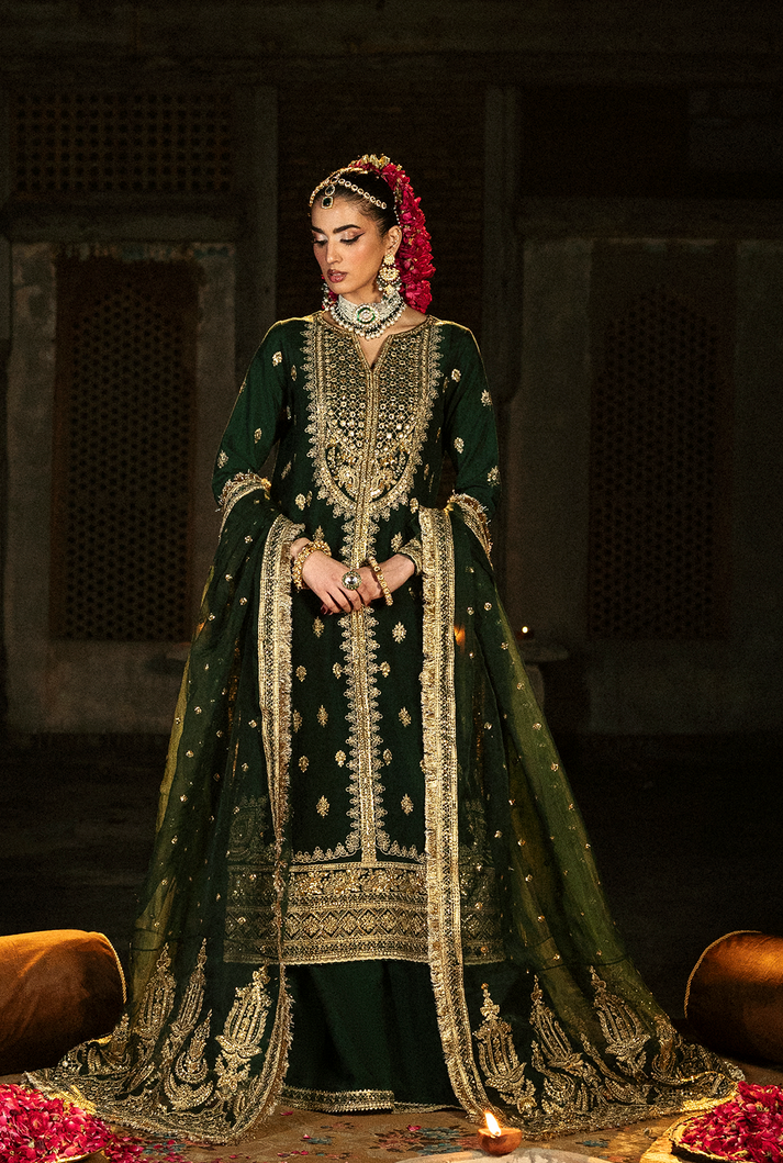 Saad Shaikh | Singhar Premium Silk 26 | ZAIB - Dress - available at Maria Faisal in UK and USA.