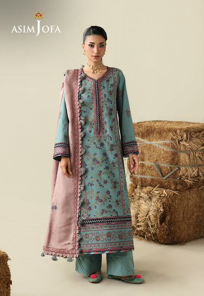 Asim Jofa | Kashmiri Collection 25 | AJULK-03 - Luxury Dress - available at Maria Faisal in UK and USA.