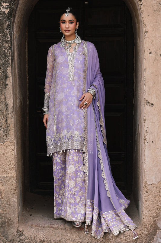 Charizma | Vasal Chiffon | VSL6-11 - Dress - available at Maria Faisal in UK and USA.
