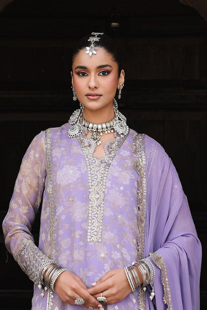 Charizma | Vasal Chiffon | VSL6-11 - Dress - available at Maria Faisal in UK and USA.