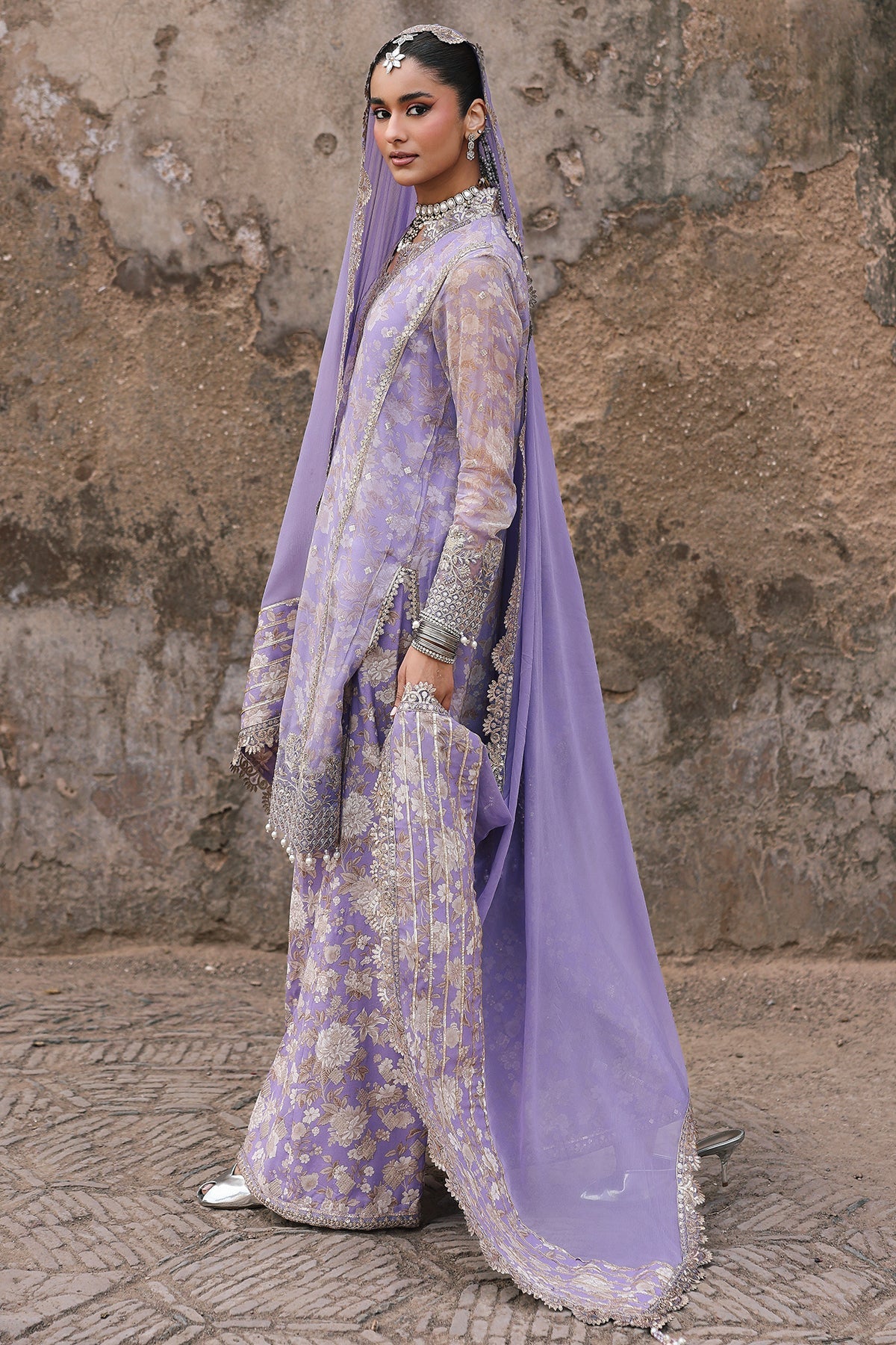 Charizma | Vasal Chiffon | VSL6-11 - Dress - available at Maria Faisal in UK and USA.