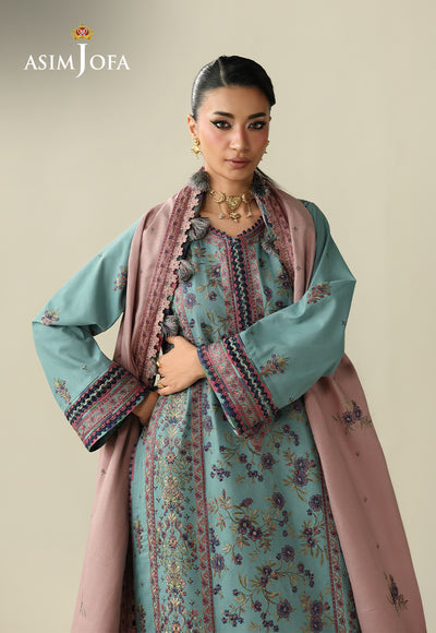 Asim Jofa | Kashmiri Collection 25 | AJULK-03 - Luxury Dress - available at Maria Faisal in UK and USA.